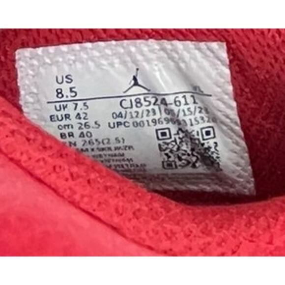 ***SOLD*** Nike Jordan 1 Low MCS Chicago Red White Baseball Cleat Size 8.5 - Picture 6 of 6